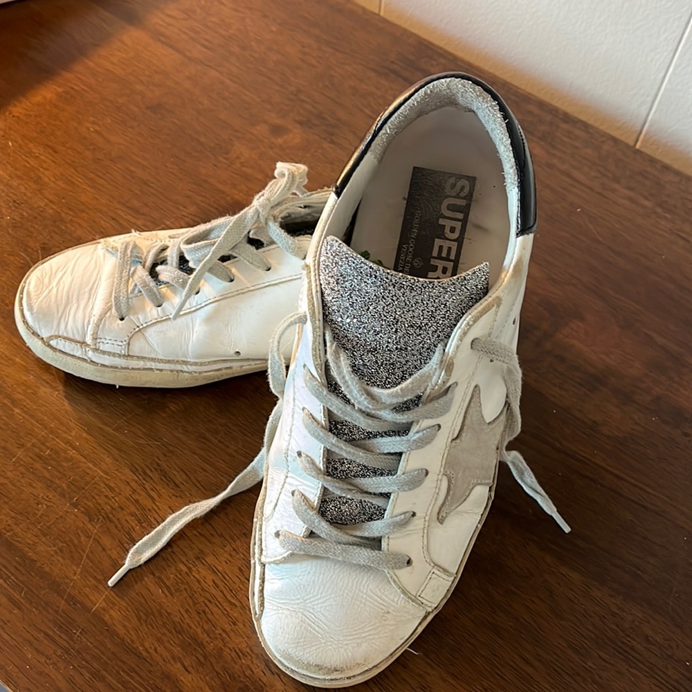 golden goose swarovski sneakers